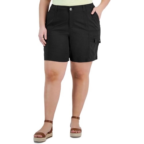 Style-Co.-Womens-Plus-Midi-Mid-Rise-Cargo-Shorts